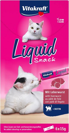 Vitakraft - Liquid Snack with Liver Sausage and Biotin for cats (58066)
