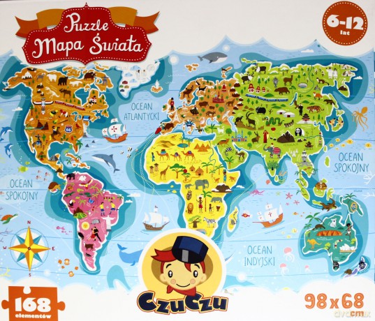 Czuczu. Puzzle - Mapa świata [KSIĄŻKA]