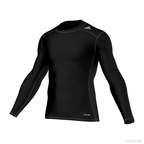 Adidas TechFit Base Layer Long Sleeve T-Shirt (Medium) (Black)