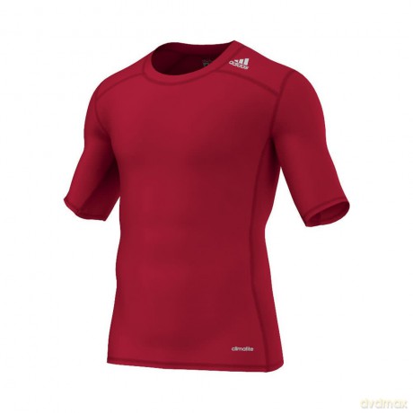 Adidas TechFit Base Layer T-Shirt (Small) (Red)