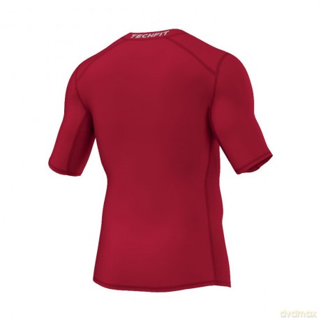Adidas TechFit Base Layer T-Shirt (Small) (Red)