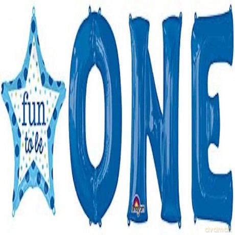 Anagram Fun to be One Blue Balloon Bunch 4pk