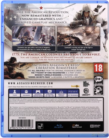 Assassin's Creed III (3) & Liberation Remastered [GRA PS4]