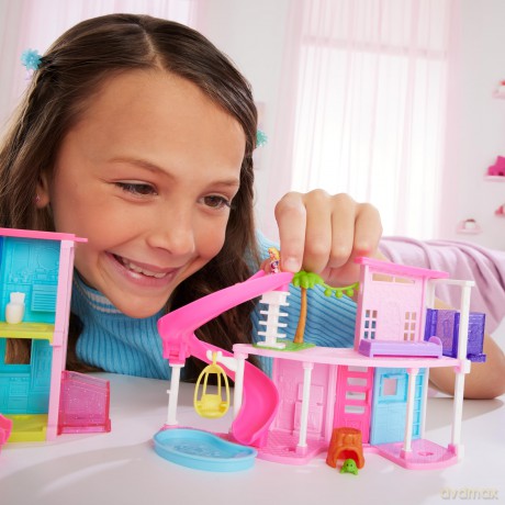 Barbie - Mini Barbieland Dream House (Curved Pink Slide)