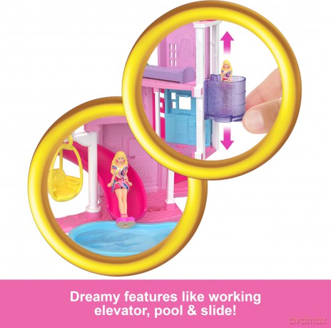Barbie - Mini Barbieland Dream House (Curved Pink Slide)