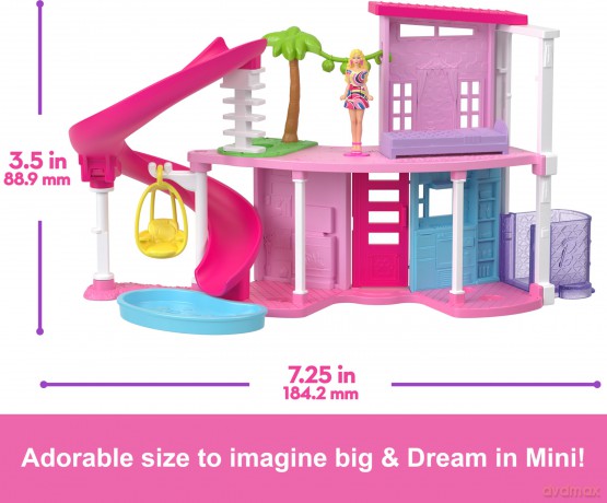 Barbie - Mini Barbieland Dream House (Curved Pink Slide)