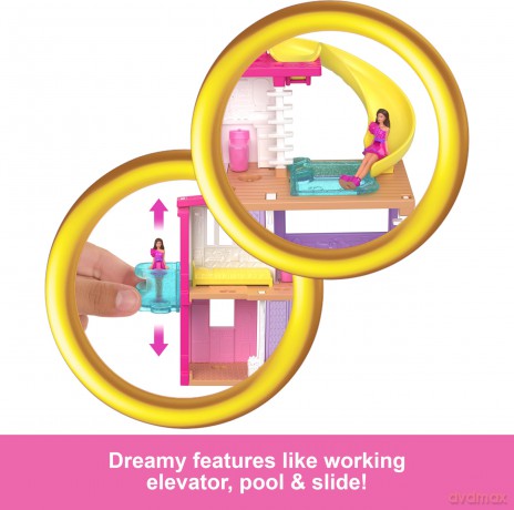 Barbie - Mini Barbieland Dream House (Curved Yellow Slide)