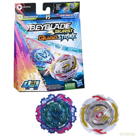 Beyblade Burst - Quad Strike - (Ambush Achilles A8 vs Gambit Dragon D8)