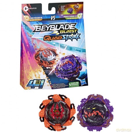 Beyblade Burst - Quad Strike - (Chain Poseidon P8 vs Ambush Nyddhog N8)