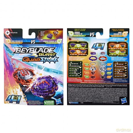 Beyblade Burst - Quad Strike - (Chain Poseidon P8 vs Ambush Nyddhog N8)