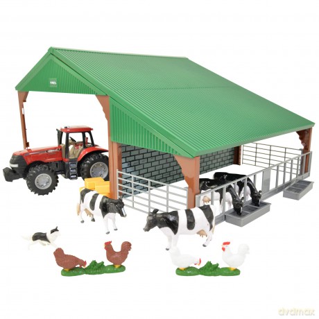 Britains - Farm Building Set with Case Tractor
