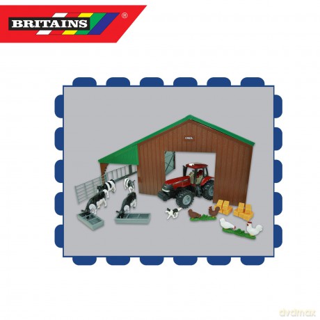 Britains - Farm Building Set with Case Tractor