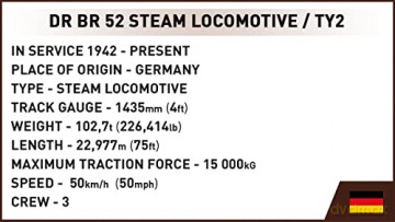 Cobi - Historical Trains - Steam Locomotive DRB 52 Executive Edition 2 In 1 2,263 pcs (Not For Sale In Hungary)