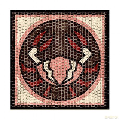 Cuit 20 x 20 cm Cancer Mosaic Horoscope (Multi-Colour)