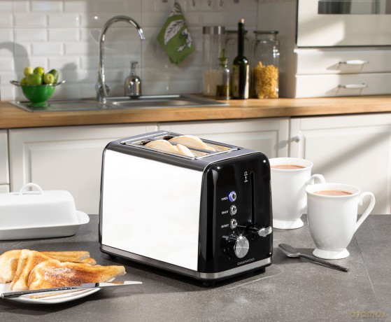 Daewoo Kensington Collection 2 Slice Toaster 810W (Black) (UK Plug)