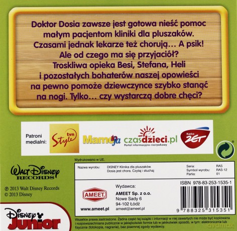 Czytaj i słuchaj - Klinika dla pluszaków. Dosia... [CD]+[KSIĄŻKA]