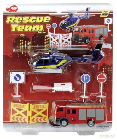 Dickie Toy 203315386 - Rescue Team, Freewheel