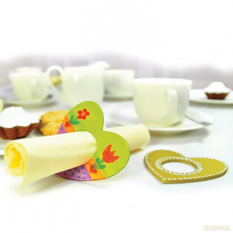 Eduplay 210167 7.5 x 8.5 x 0.3 cm Heart Napkin Rings (12-Piece)