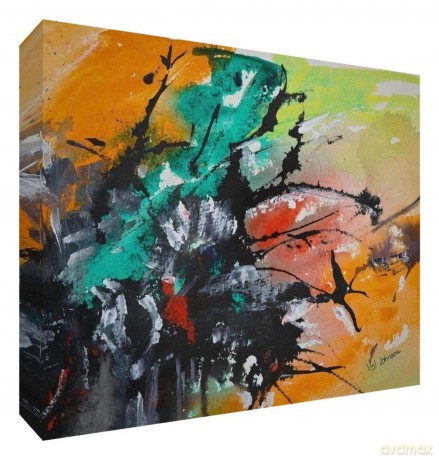 Feel Good Art Abstract Nature Painting Of the Artist Val Johnson Multicolored