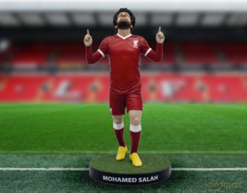 Footballs Finest - Liverpool (Mohamed Salah) 60 cm bardzo szczegółowa żywica, luksusowa figurka piłkarska do kolekcjonowania [FIGURKA]