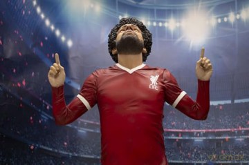 Footballs Finest - Liverpool (Mohamed Salah) 60 cm bardzo szczegółowa żywica, luksusowa figurka piłkarska do kolekcjonowania [FIGURKA]