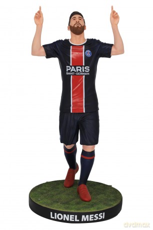 Footballs Finest - Paris Saint-Germain (Lionel Messi) bardzo szczegółowa żywica, luksusowa figurka piłkarska do kolekcjonowania [FIGURKA]