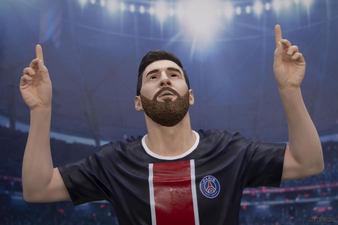 Footballs Finest - Paris Saint-Germain (Lionel Messi) bardzo szczegółowa żywica, luksusowa figurka piłkarska do kolekcjonowania [FIGURKA]