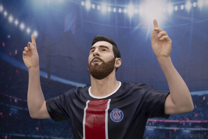 Footballs Finest - Paris Saint-Germain (Lionel Messi) bardzo szczegółowa żywica, luksusowa figurka piłkarska do kolekcjonowania [FIGURKA]