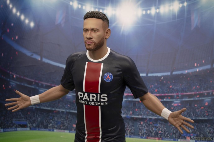 Footballs Finest - Paris Saint-Germain (Neymar Jr) 60 cm bardzo szczegółowa żywica, luksusowa figurka piłkarska do kolekcjonowania [FIGURKA]