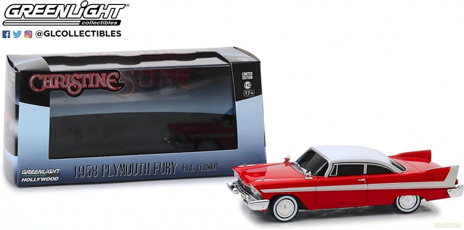 Greenlight Collectibles - 1/43 Christine 1958 Plymouth Fury Evil Version Blacked Out Windows