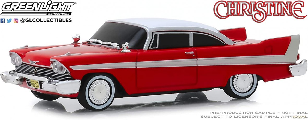 Greenlight Collectibles - 1/43 Christine 1958 Plymouth Fury Evil Version Blacked Out Windows