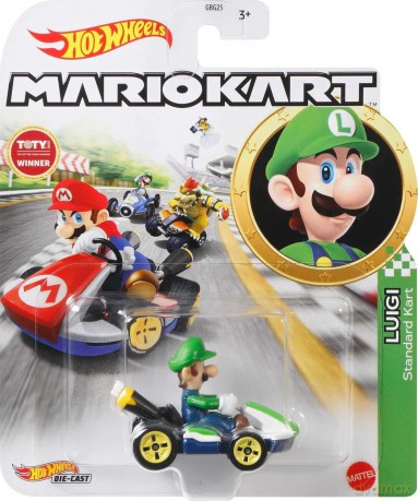 Hot Wheels - Mario Kart - Die Cast - Luigi
