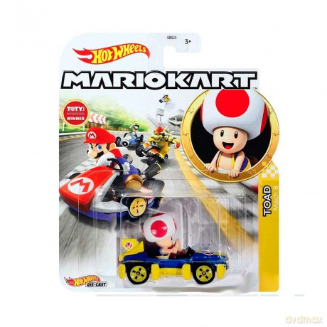 Hot Wheels - Mario Kart - Die Cast - Toad Standard Mario Kart