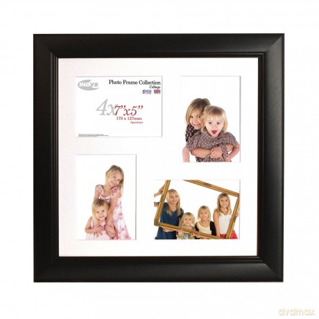 Inov8 British Made Picture/Photo Frame, Brushed Large Black 16x16 Inch