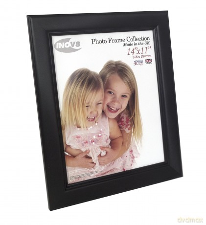 Inov8 British Made Picture/Photo Frame, Brushed Large Silver 16x16 (4app WHT CORE)