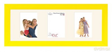 Inov8 British Made Picture/Photo Frame, Value Canary Yellow Triple App 6x4