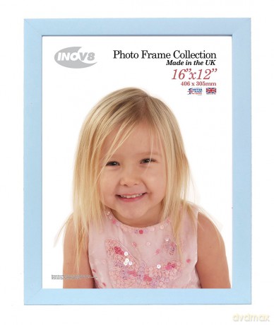 Inov8 British Made Picture/Photo Frame, Value Sky Blue 16x12 Inch, Pack of 2