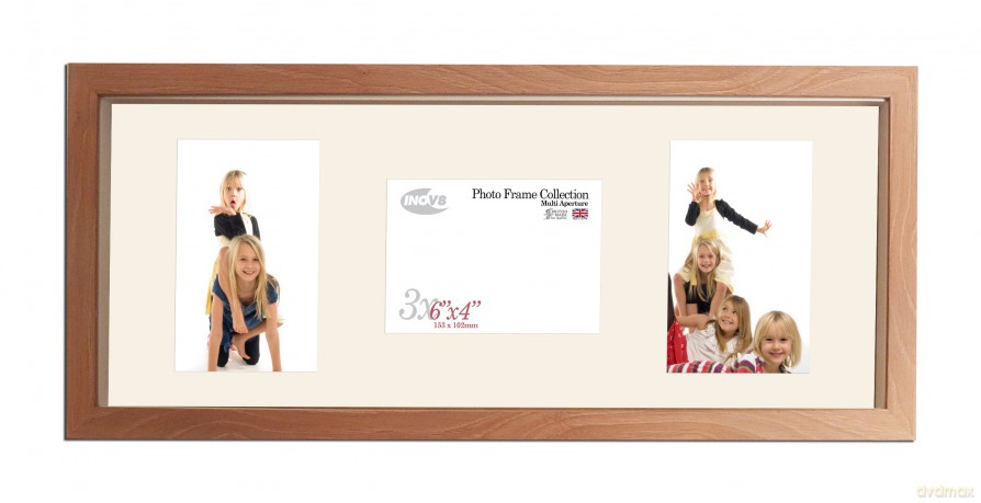 Inov8 British Made Traditional Photo Frame, Box Frame Barley Triple App, 6x4 x 2P/1L Inh 1PK