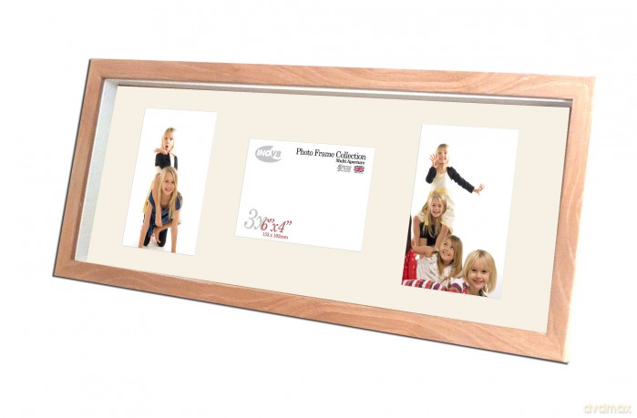 Inov8 British Made Traditional Photo Frame, Box Frame Barley Triple App, 6x4 x 2P/1L Inh 1PK