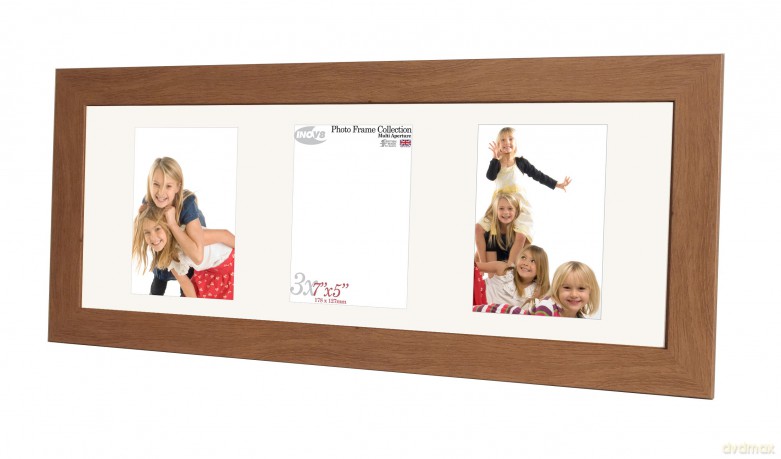 Inov8 British Made Traditional Photo Frame, Orchard Pippy Oak Triple App, 7x5 x3p 1PK