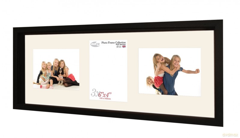 Inov8 British Made Traditional Photo, Box Frame Black Triple App, 6x4 x 2L/1P Inch 1PK