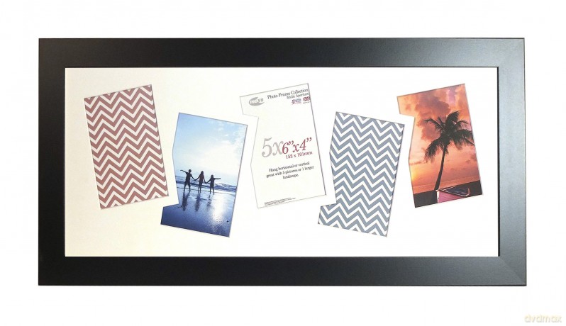 Inov8 British Made Traditional Picture/Photo Frame, Orchard Black 25x10 Multi App Inch 2PK