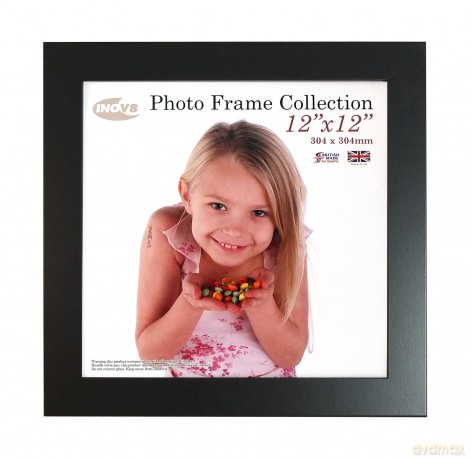 Inov8 British Made Traditional Picture/Photo Frame, Orchard Black, 12x12 Inch 2PK