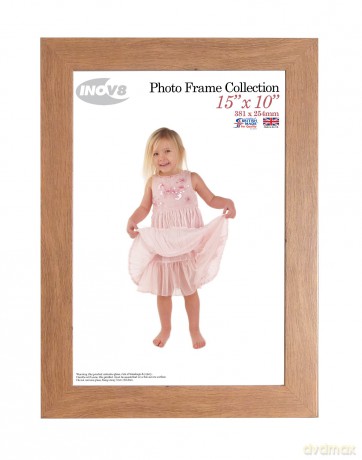 Inov8 British Made Traditional Picture/Photo Frame, Orchard Pippy Oak, 15x10 2PK