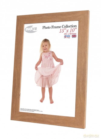 Inov8 British Made Traditional Picture/Photo Frame, Orchard Pippy Oak, 15x10 2PK