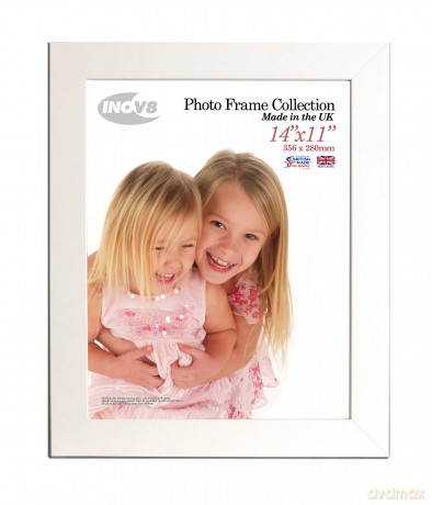 Inov8 British Made Traditional Picture/Photo Frame, Orchard Pure White, 14x11 2PK