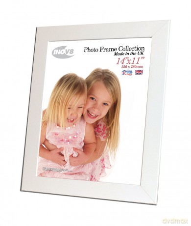 Inov8 British Made Traditional Picture/Photo Frame, Orchard Pure White, 14x11 2PK