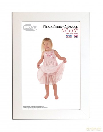 Inov8 British Made Traditional Picture/Photo Frame, Orchard Pure White, 15x10 Inch 2PK