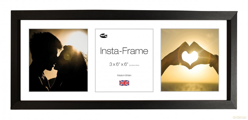 Inov8 British Made Traditional Picture/Photo, Box Frame Black 21 x 8