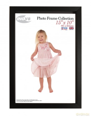 Inov8 British Made Traditional Picture/Photo, Box Frame Black, 15x10 Inch 2PK